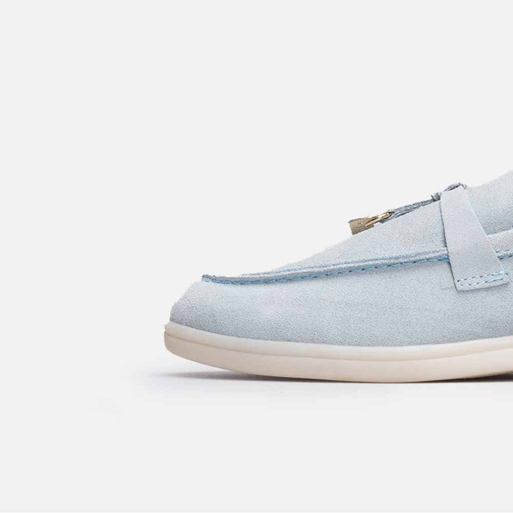 Volzak 32 mocassin en daim Bleu ciel