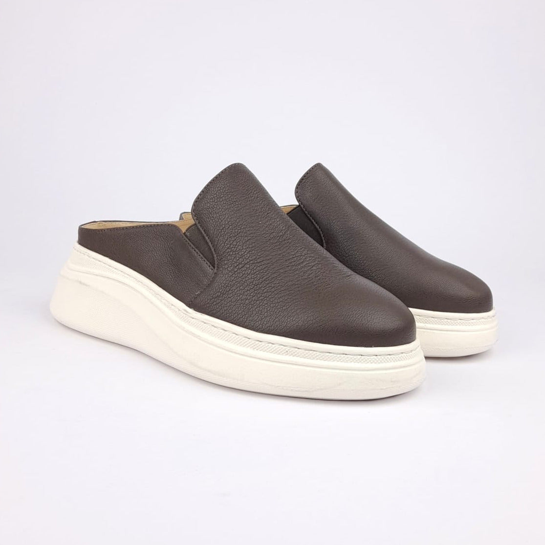 Volzak 02 Taupe Leather Mule