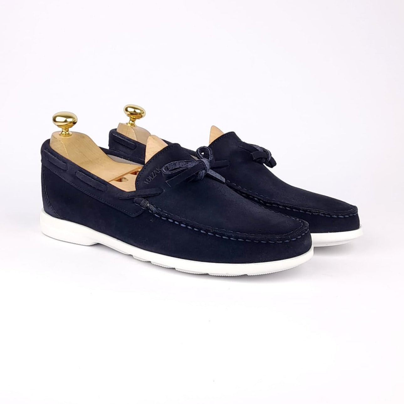 Volzak 05 Mocassin en daim Bleu