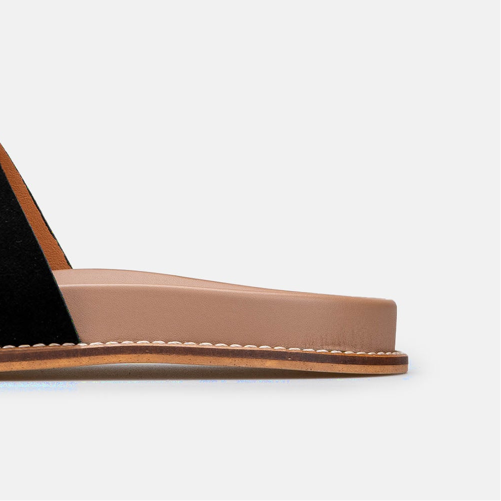 Volzak 521 Sandale en daim Noir