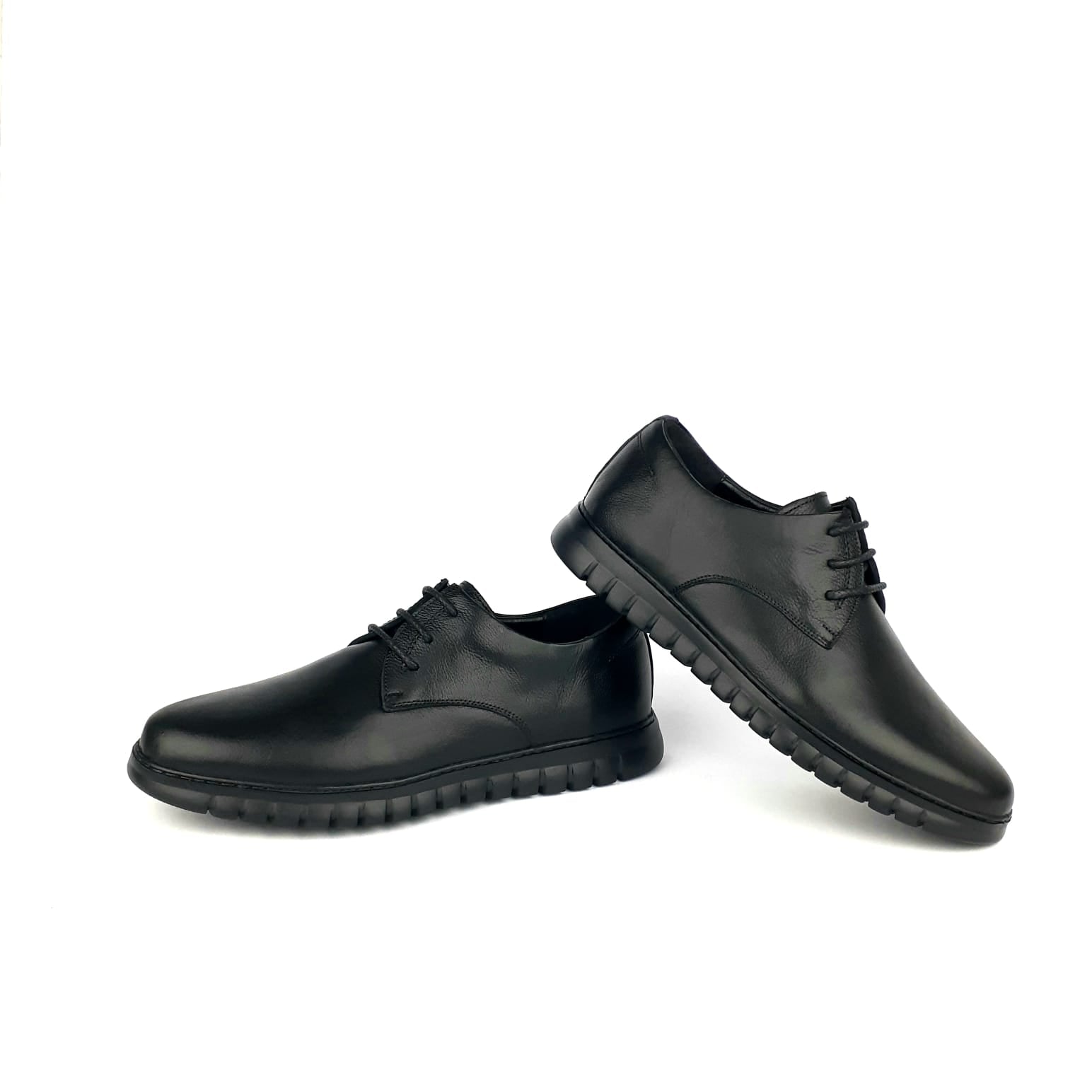 6086 Chaussure en cuir Noir