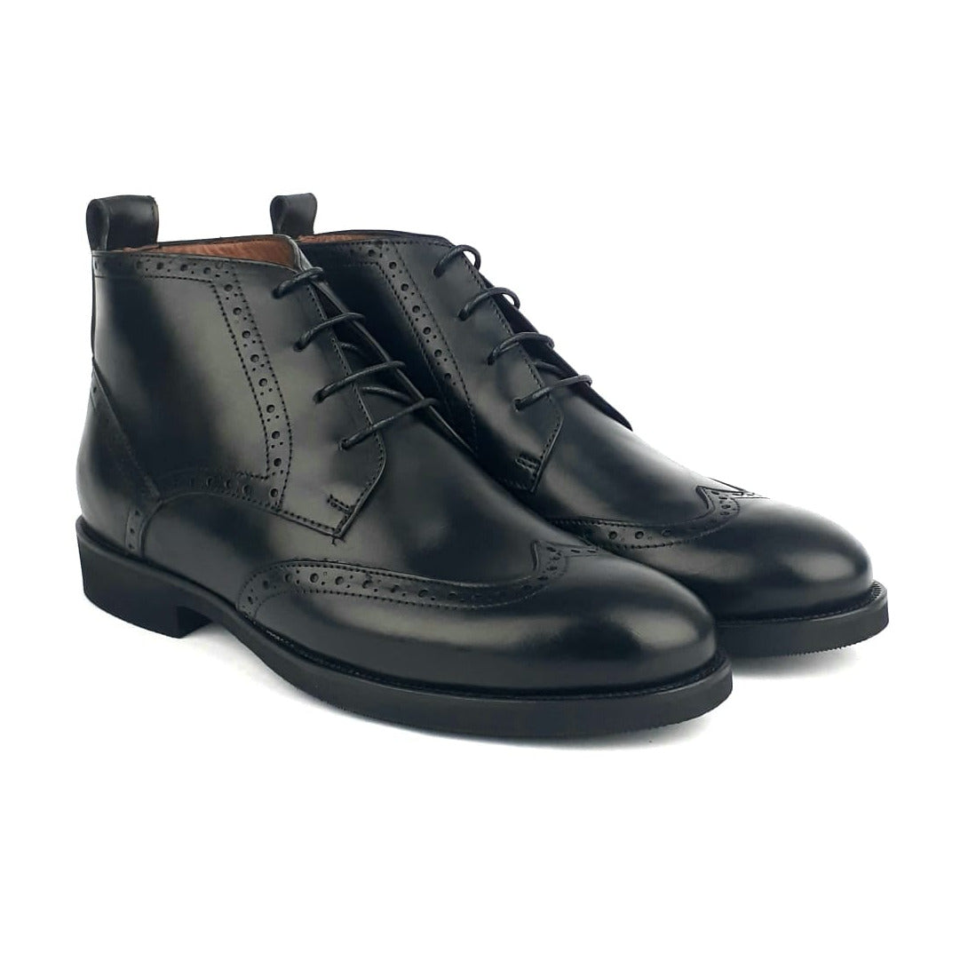 1290 Bottine en cuir noir