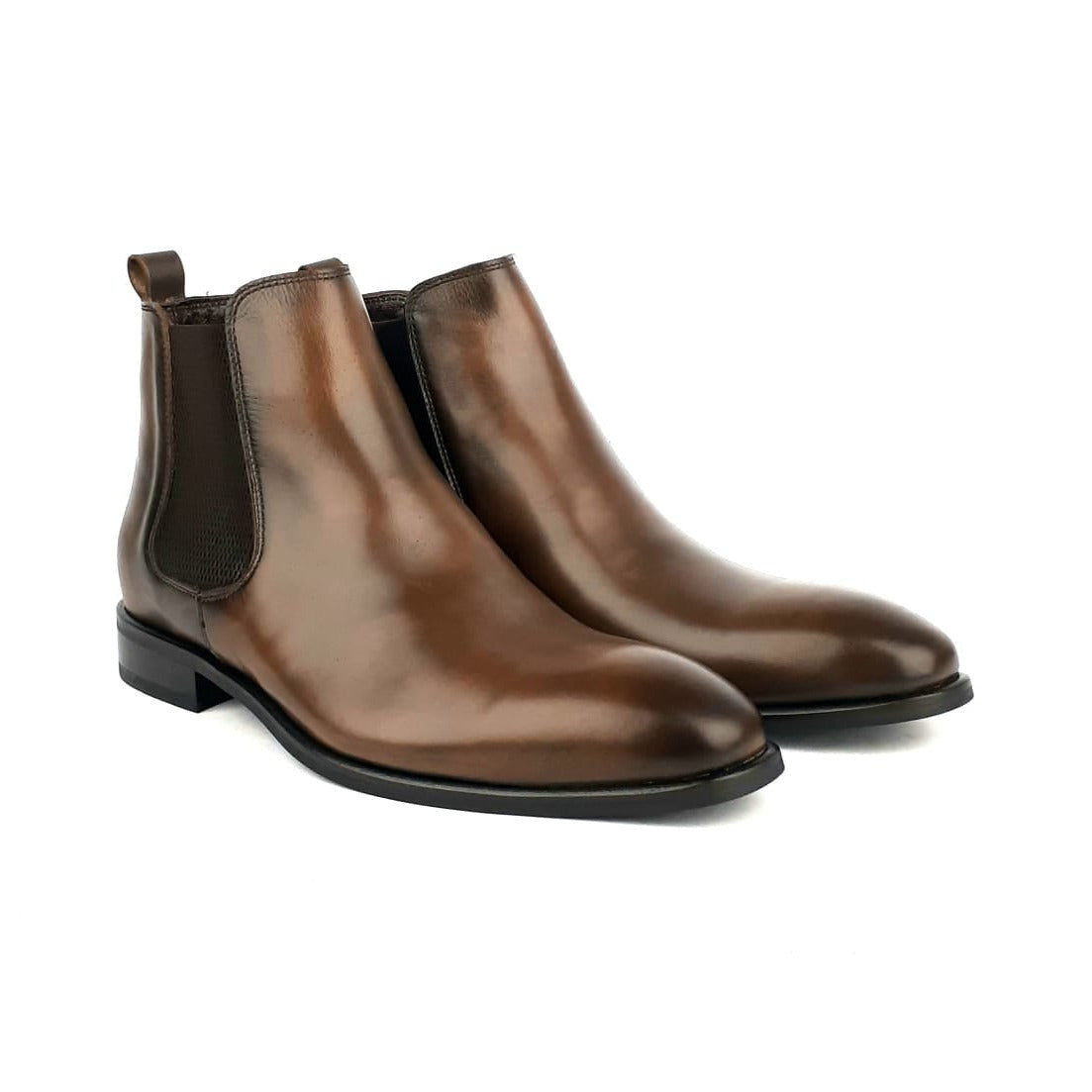 Volzak 1300 Bottine en cuir Marron vintage