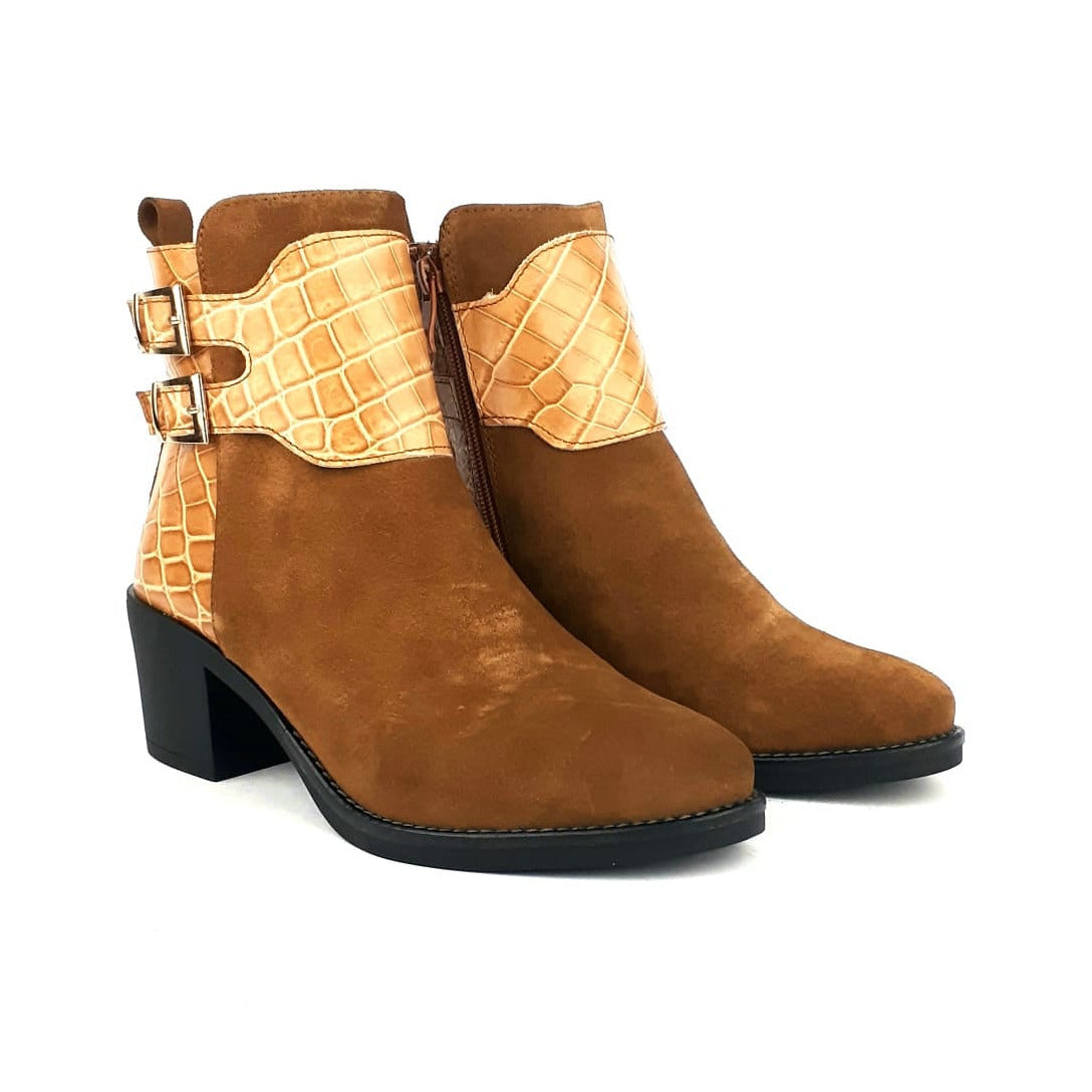 Volzak 1106 Bottine en daim Cajou