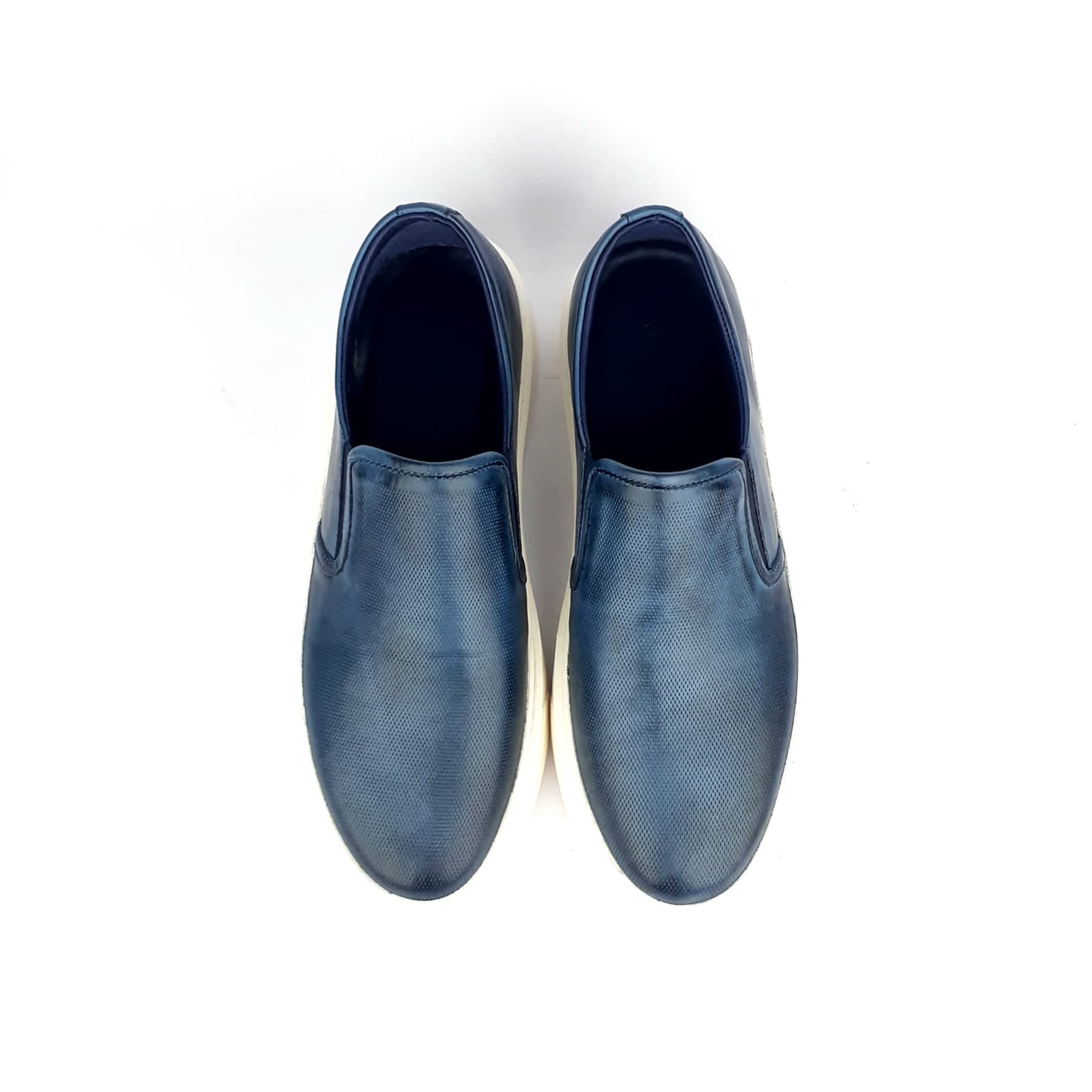 Volzak 6035 Basket en cuir Bleu ciel