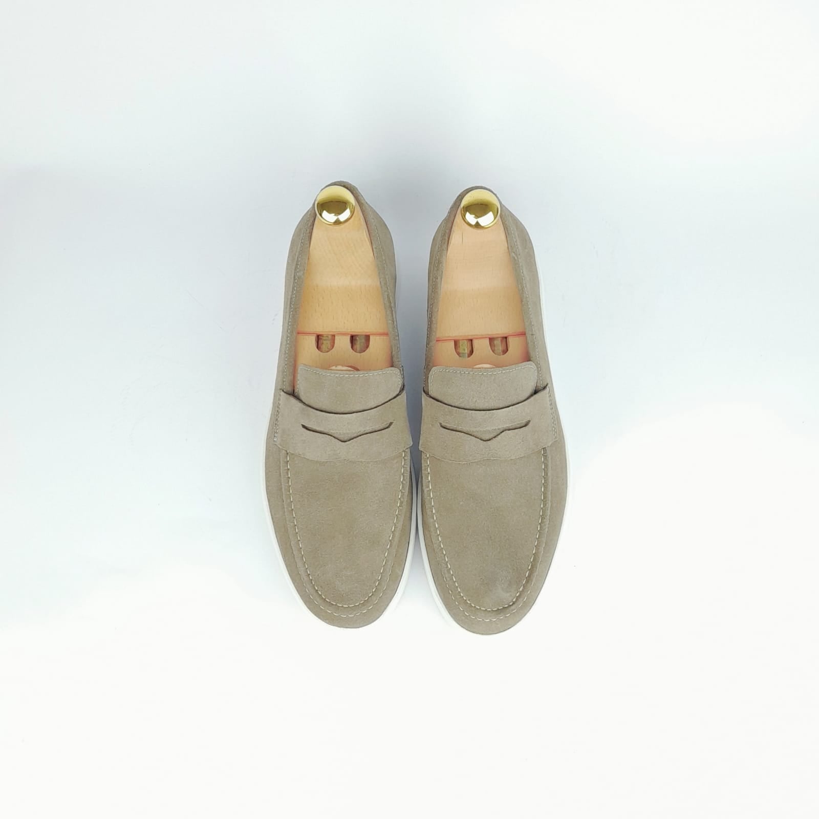.6044 Mocassin en daim Taupe