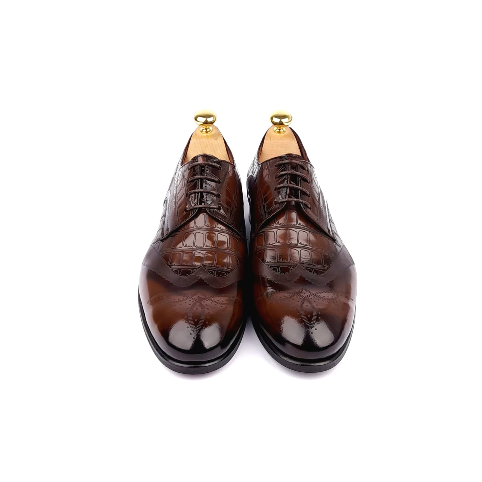 5111 Chaussure cuir démasquable Marron vintage