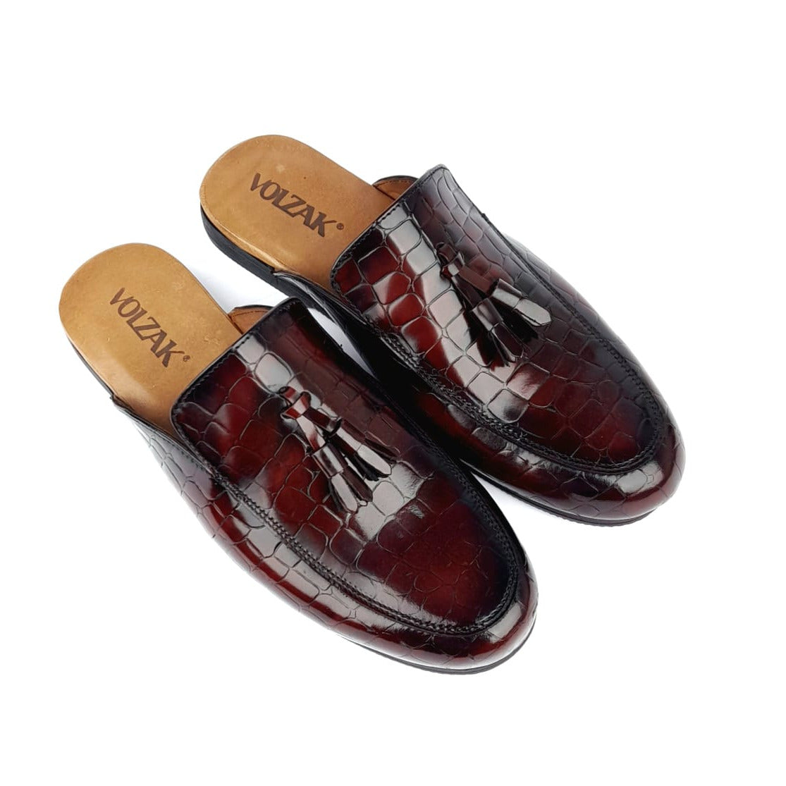 Volzak 5035 Mule en cuir Bordeaux